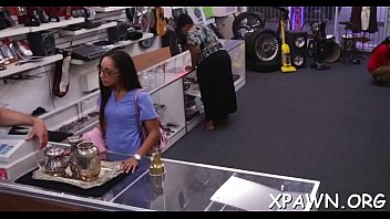 Sweetheart is having sex in shop