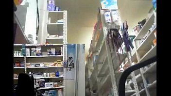 supah-naughty cougar working and jerking at the pharmacy.