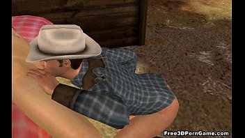3D cowgirl sucking on a cock and getting licked