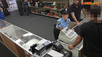 Ms Police Officer with big boobs got fucked with pawn man